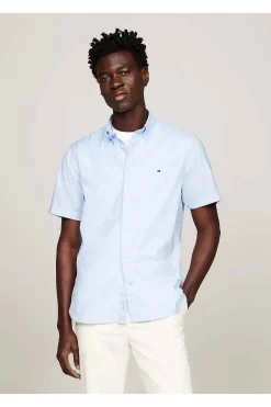 camisa Tommy Hilfiger de popelín con corte regular wm0mw33809 c1s