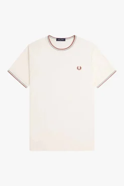 camiseta hombre Fred Perry m1588 y20 crudo claro