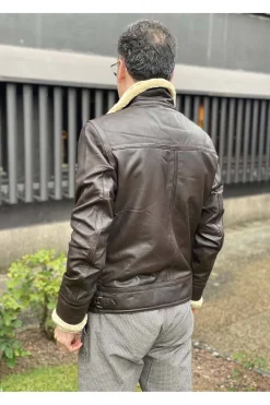 cazadora cuero mdp 1750 brown