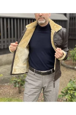 cazadora cuero mdp 1750 brown