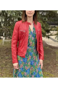 Cazadora cuero mdp anny red