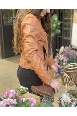 cazadora cuero mdp anny tan