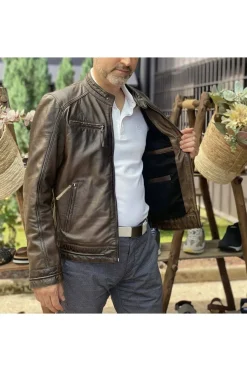 Cazadora cuero MDP biker 2029 chilgoza