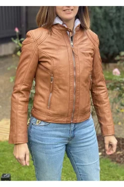 cazadora cuero mdp cat 10 tan