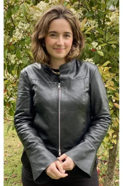 Cazadora de Cuero de Mujer MDP Irati Negro