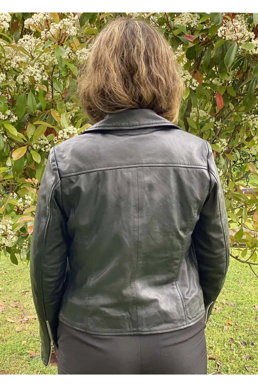 Cazadora de Cuero de Mujer MDP Julia Negro