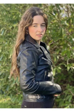 cazadora de cuero estilo perfecto tonny black