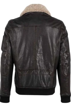 cazadora de Cuero Hombre Gipsy chuck brown 1201 0624