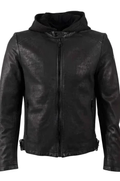 Cazadora de Cuero Hombre Mauritius lurak black 1201