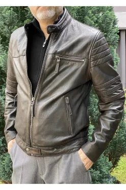 Cazadora de Cuero Hombre MDP Mikel Brown