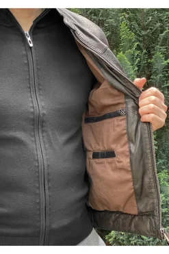 Cazadora de Cuero Hombre MDP Mikel Brown