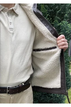 Cazadora de Cuero Hombre MDP Marlon Brown