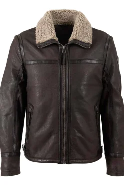 Cazadora de Cuero Hombre Mauritius Alasko 1201 0746 Dark Taupe