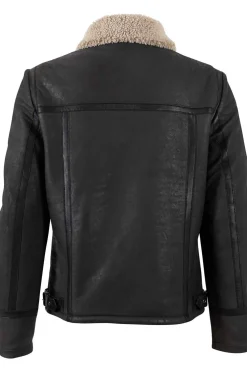 cazadora de Cuero Hombre mauritius alasko anthracite