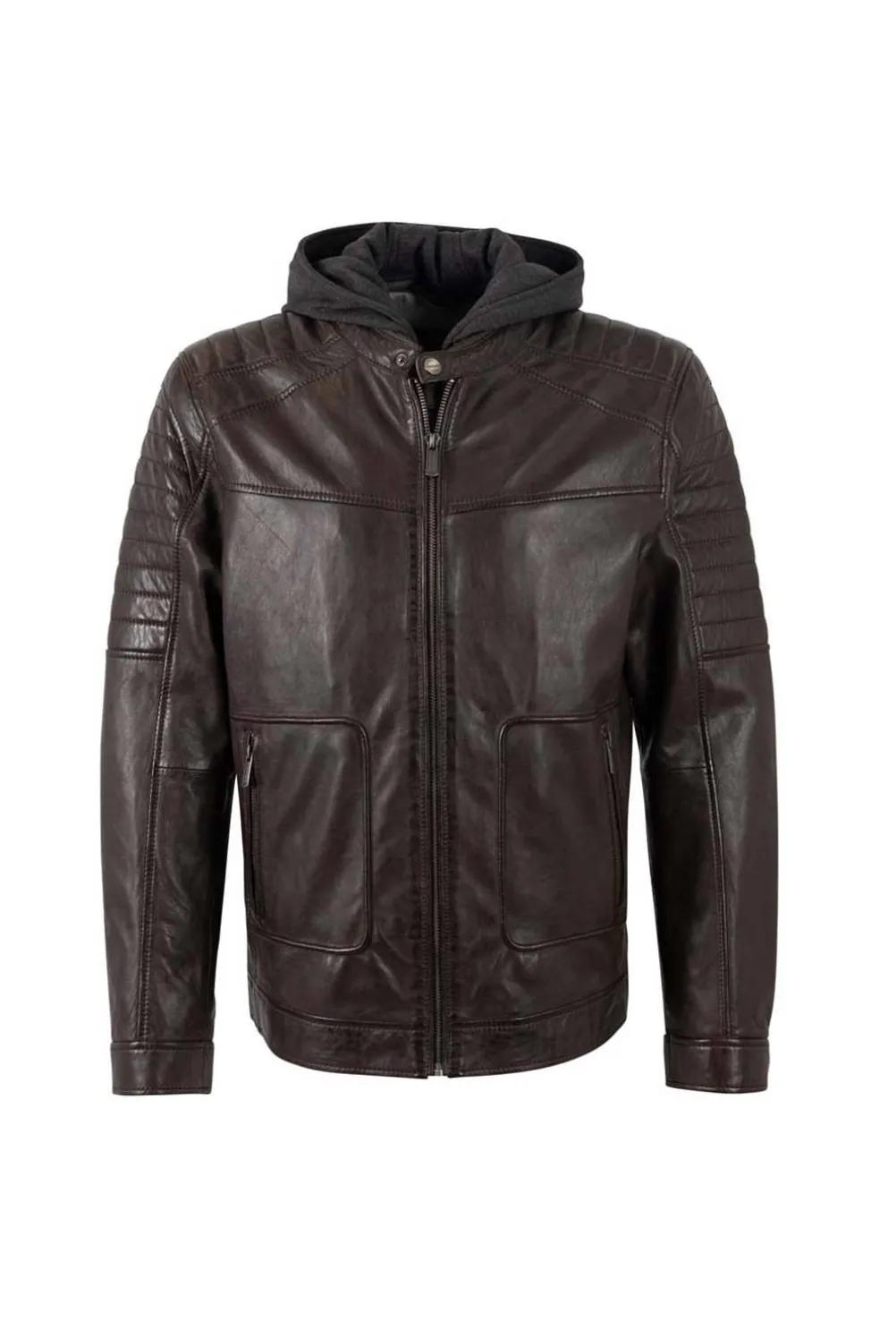 Cazadora de Cuero Hombre Mauritius derol 3701 0167 dark brown