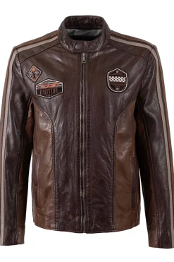 Cazadora de Cuero Hombre Mauritius xandas 1201 0858 brown