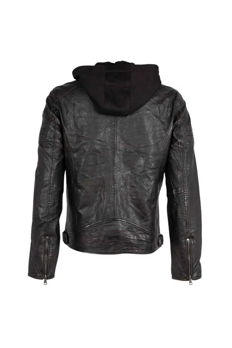 Cazadora de Cuero Hombre Mauritius jenno 1201 0674 black beige