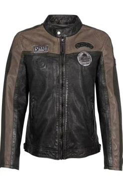 Cazadora de Cuero Hombre Gipsy Nigel 2 1201 0652 Black