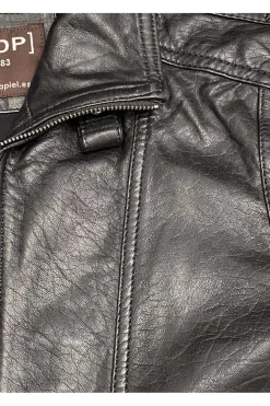 Cazadora de Cuero Hombre MDP Nacho Zeland Black