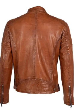 Cazadora de Cuero Hombre Mauritius Reeser 1201 0666 Cognac