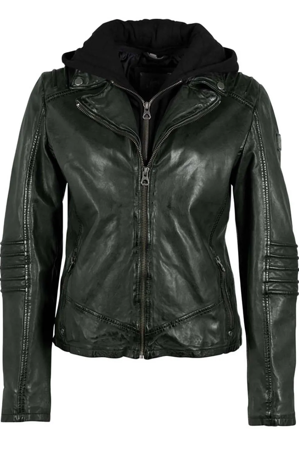 Cazadora de Cuero Mujer Gipsy Flura 1101 0619 Forest Green