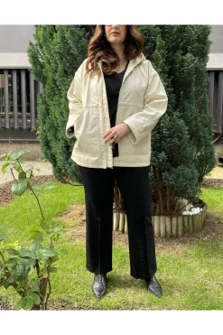 Cazadora de Cuero Mujer Medinapiel ventin polar champagne