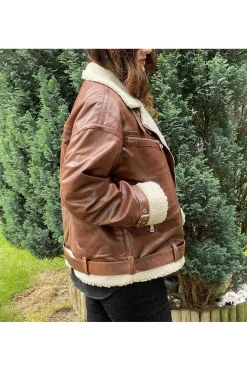 Cazadora de Cuero Mujer Medinapiel quincoces walnut garvaish