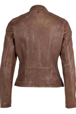 Cazadora de Cuero Mujer Mauritius HighWalie 1101 0712 Brown
