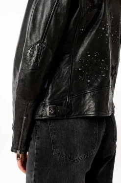 Cazadora de Cuero Mujer mauritius noelle 1101 0802 black