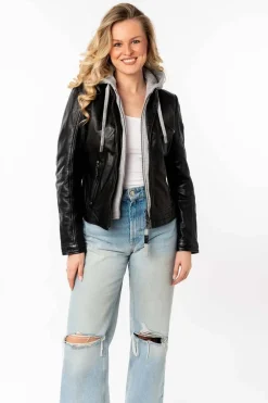 Cazadora de Cuero Mujer Mauritius aleni 1101 0779 black