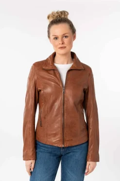 Cazadora de Cuero Mujer mauritius jolah whiskey