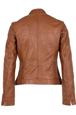 Cazadora de Cuero Mujer Mauritius Janka 1801 0009 Cognac