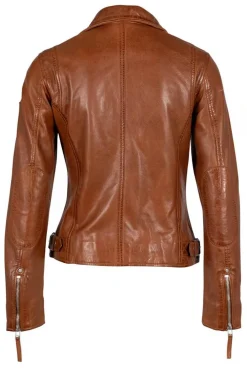 Cazadora de Cuero Mujer Mauritius Paige 1801 0006 Cognac