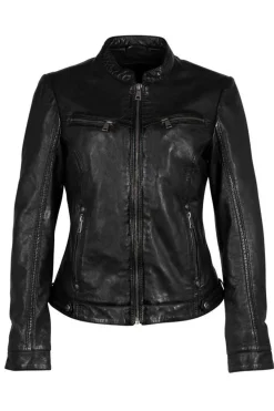 Cazadora de Cuero Mujer Mauritius Janka 1801 0009 Black