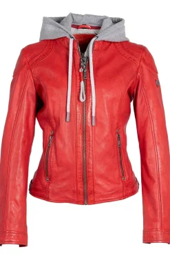 Cazadora de Cuero Mujer Mauritius Adila 1101 0672 Red