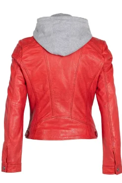 Cazadora de Cuero Mujer Mauritius Adila 1101 0672 Red