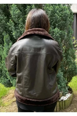 Cazadora de Cuero Mujer Medinapiel yuso brown new zeland culture