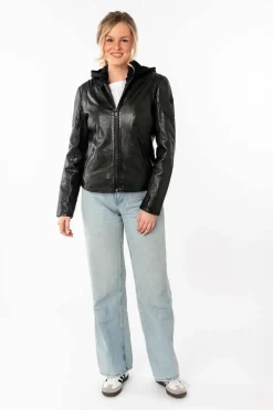 Cazadora de Cuero Mujer mauritius gianna 1101 0775 forest green