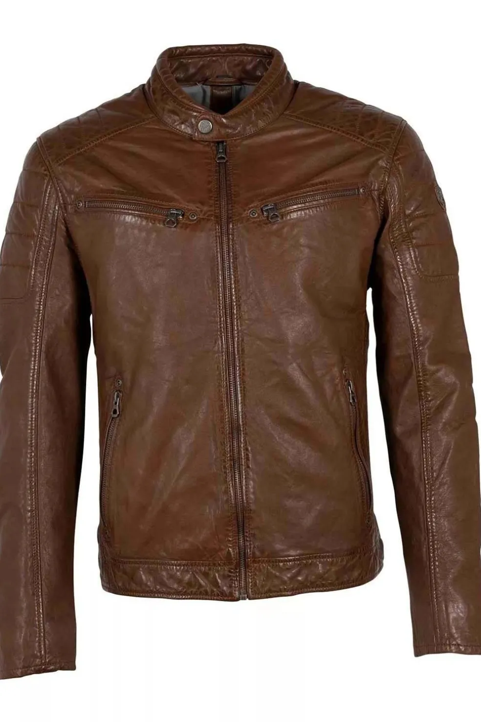 Cazadora de Piel Hombre Gipsy GBDerry 1901 0003 Bio Cognac