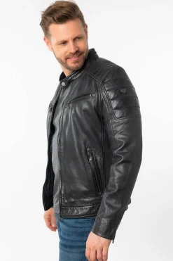 Cazadora de Piel Hombre Mauritius Derry 1201 0770 Dark Blue