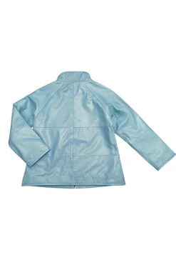 Cazadora de Piel Mujer MDP Oteo Sky Blue