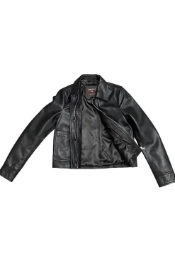 Cazadora de Piel Mujer MDP Margara Black