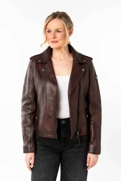 Cazadora Gipsy Mujer phoebe 1101 0734 vintage dark red