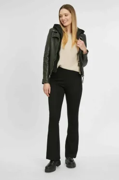 Cazadora Gipsy Mujer YVIE Dark Olive Regular Fit Nappa Lamb