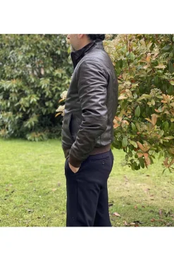 cazadora Hombre Cuero MDP piero brown savana