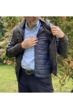 cazadora Hombre Cuero MDP piero brown savana