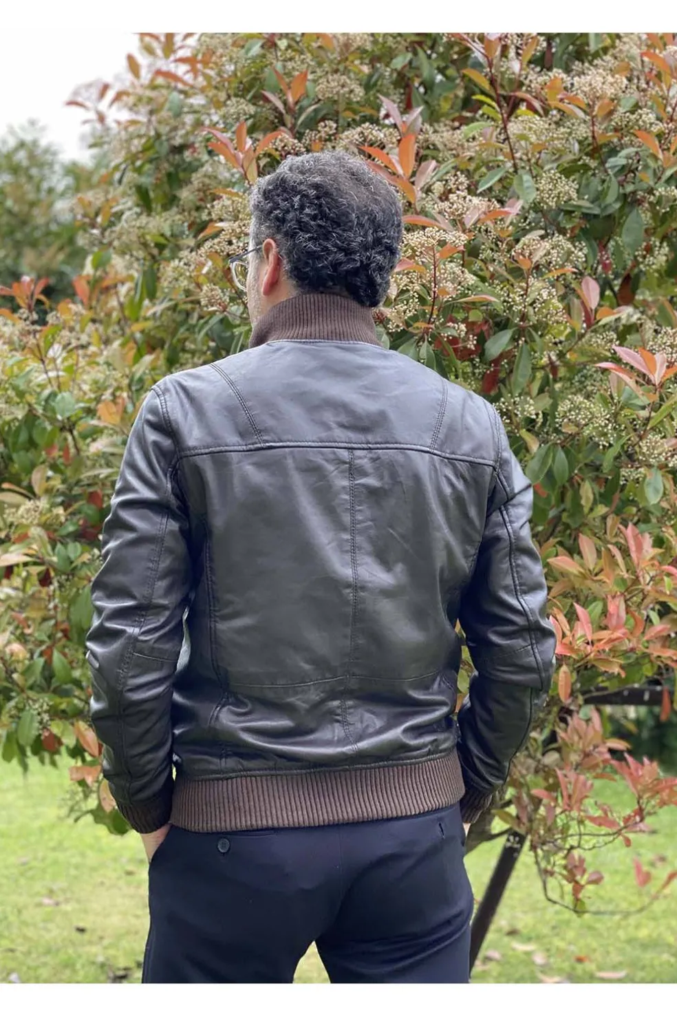 cazadora Hombre Cuero MDP baco brown reversible cortona