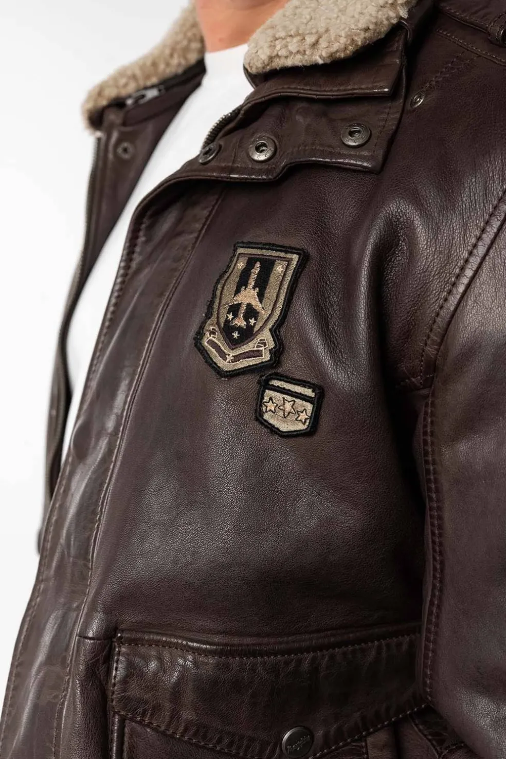 cazadora hombre Gipsy Cruise dark brown 1201 0857