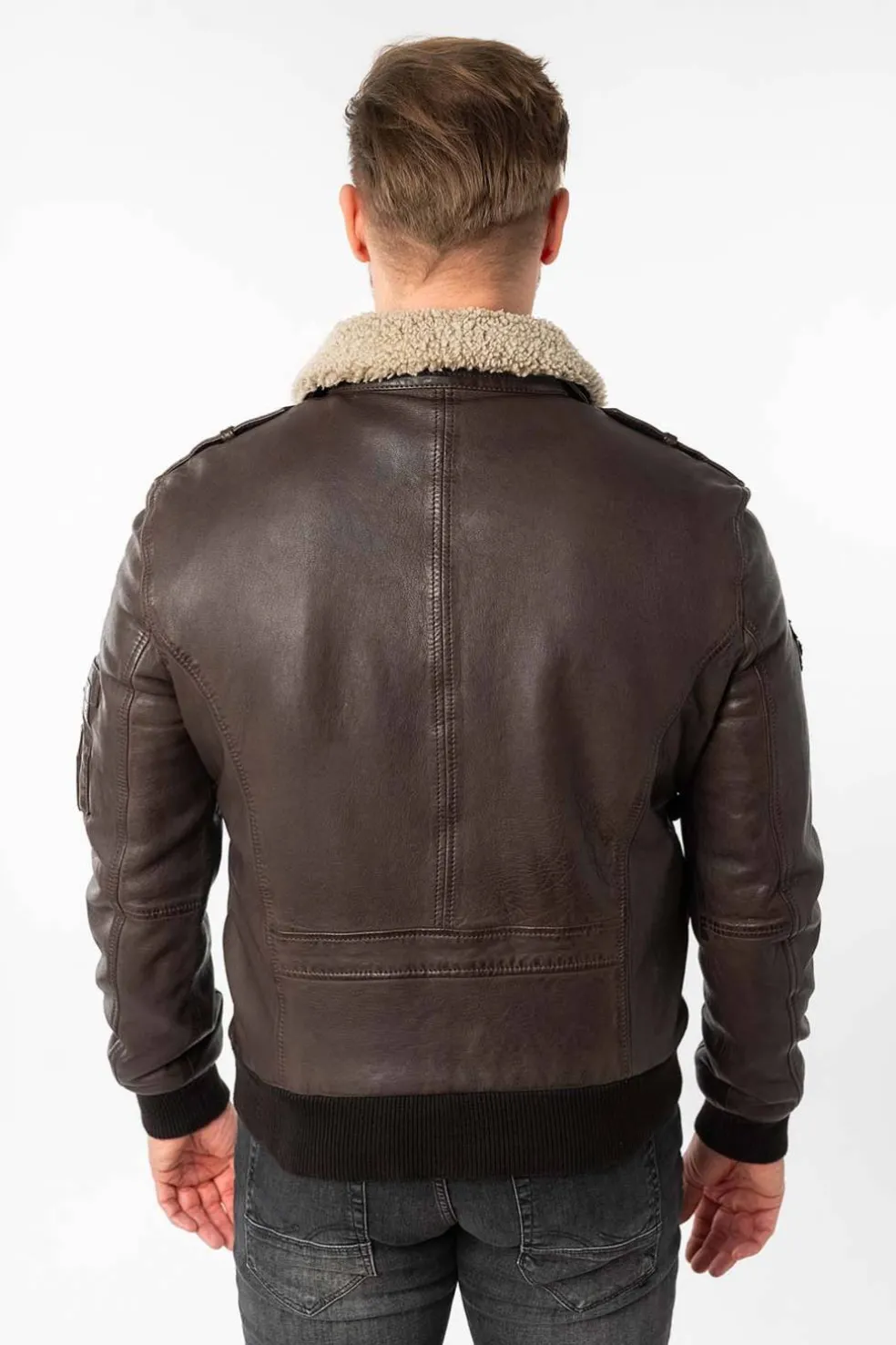 cazadora hombre Gipsy Cruise dark brown 1201 0857