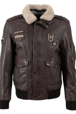 cazadora hombre Gipsy Cruise dark brown 1201 0857